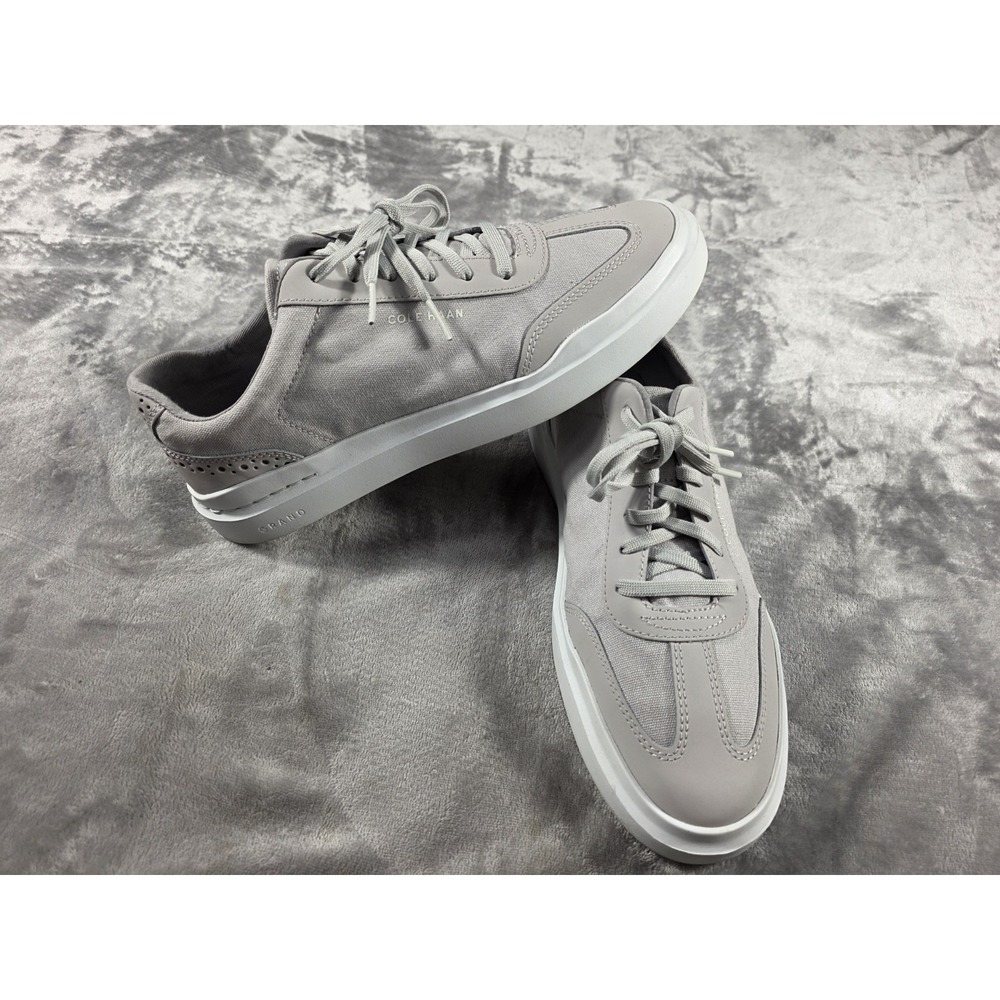 Cole Haan Mens GRANDPRO RALLY T-toe Sneaker Microchip/Optic White US 9 Wide‎